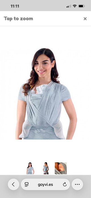 Camiseta de porteo Quokka gris talla S