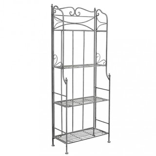 Scaffale Etagere Portapiante Ferro Bianco Anticato
