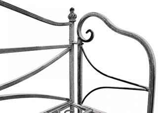 Scaffale Etagere Portapiante Ferro Bianco Anticato