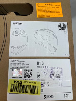 Casco Integral AGV K1 S Negro Mate