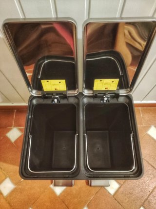 Pattumiera Cestino Doppio 15lt Raccolta Differenzi