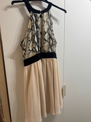 Vestido Beige y Negro