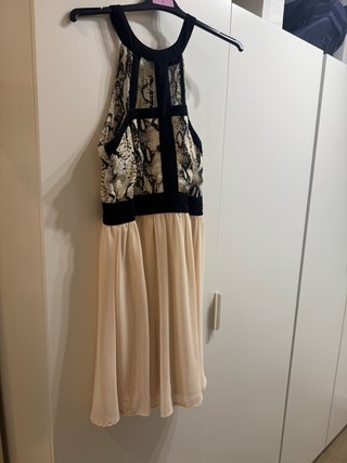 Vestido Beige y Negro