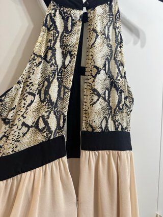 Vestido Beige y Negro