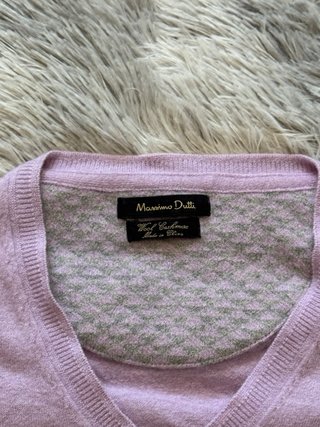Jersey Massimo Dutti cuello pico morado