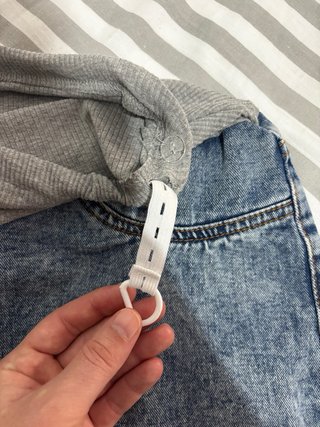 Pantalón premamá vaquero azul y gris