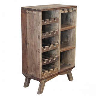 Cantinetta Vino in Legno 12 Bottiglie 8 Ripiani
