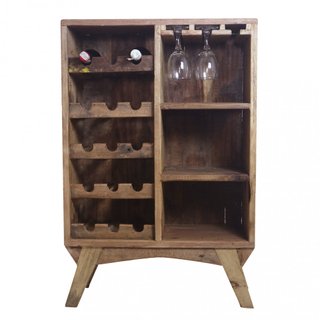 Cantinetta Vino in Legno 12 Bottiglie 8 Ripiani