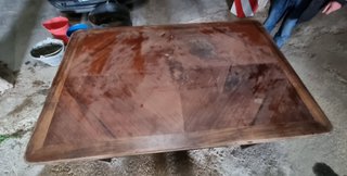 Mesa escritorio madera maciza antigua