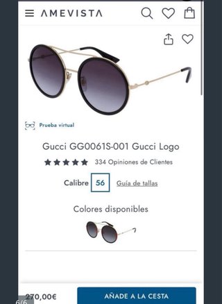 Gafas de sol Gucci redondas