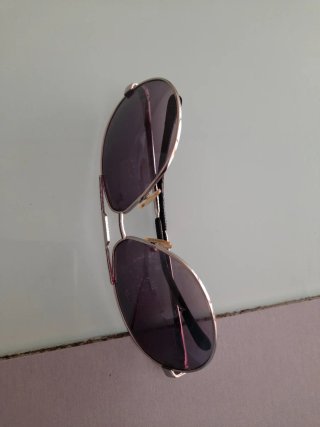 Gafas de sol Italianas plateadas y marrones