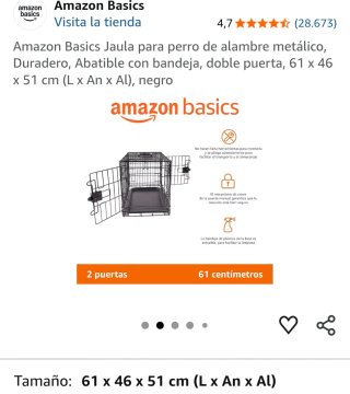 Jaula para perro negra