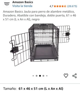 Jaula para perro negra