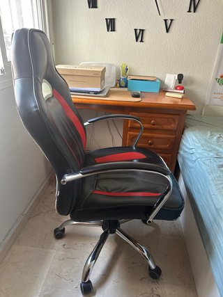 Silla Gamer Oficina Negra y Roja