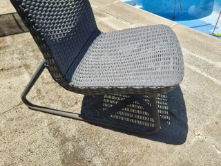 Sillas de exterior grises (2 unidades)