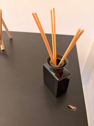 Mesa Escritorio/Comedor Negra Metal/Madera