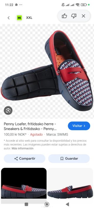 Mocasines Swims Hombre Originales Azul/Rojo