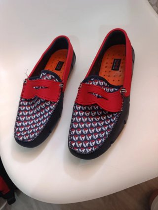 Mocasines Swims Hombre Originales Azul/Rojo