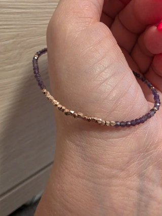 Pulsera de amatista y oro