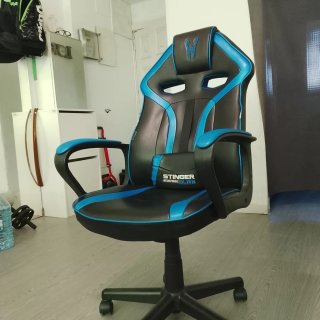 Silla Gamer Stinger Azul y Negra