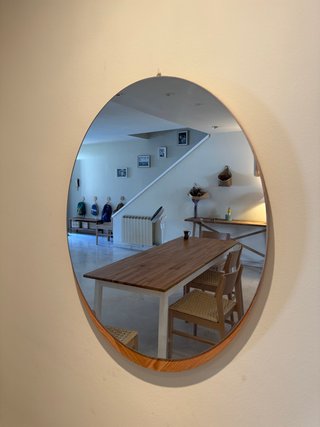 Espejo Ovalado Zara Home Madera y Cristal