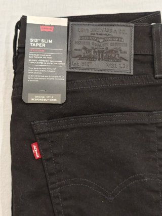 Pantalón Levi's 512 Slim Taper Negro Hombre