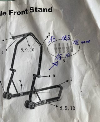 Elevador delantero moto 5 pins  Marca A-Pro
