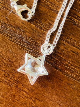 Colgante Plata Estrella Cristal