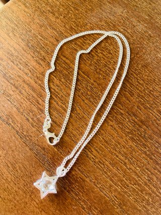 Colgante Plata Estrella Cristal