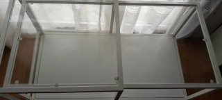 2 Mesas de Salón Cristal y Metal Ikea