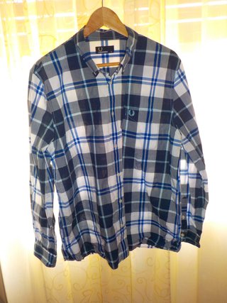 Camisa Fred Perry Cuadros Azul Talla XL