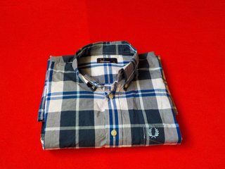 Camisa Fred Perry Cuadros Azul Talla XL
