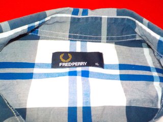 Camisa Fred Perry Cuadros Azul Talla XL