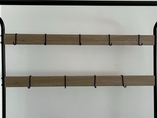 Perchero banco zapatero metal madera