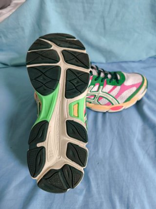 Zapatillas Asics Hombre Verde y Rosa