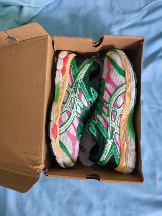 Zapatillas Asics Hombre Verde y Rosa