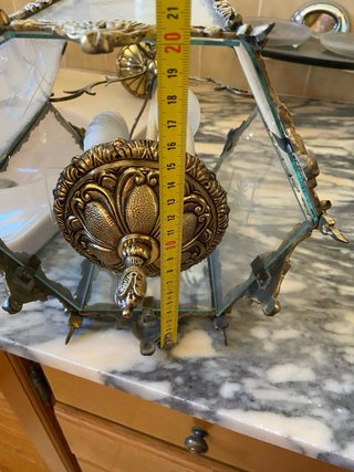 Farol de techo vintage cristal tallado
