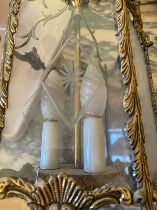 Farol de techo vintage cristal tallado