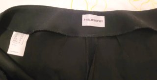 Pantaloni Philosophy neri gamba larga