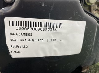 Seat 95296 caja de cambios lbq ibiza (6j5) 1.9 tdi