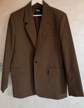 Blazer Zara Marrón Talla XL