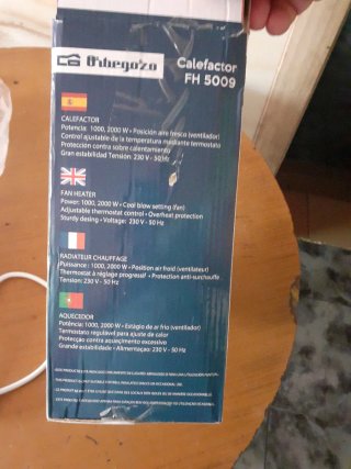 Calefactor Orbegozo 2000W