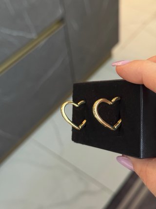 Orecchini Cuore Argento 925 Dorato