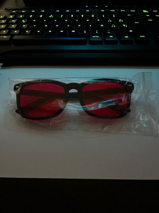 Gafas filtro azul unisex negro rojo