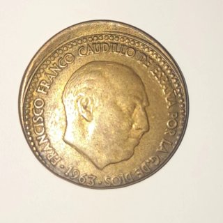 ERROR FNMT 1 Peseta Francisco Franco 1963