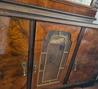 Aparador antiguo madera con espejo