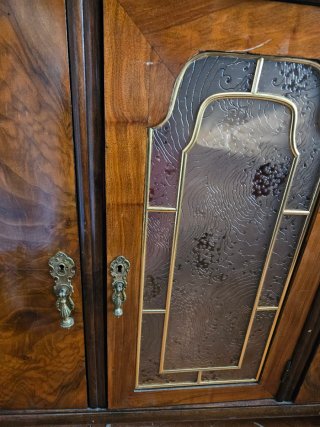 Aparador antiguo madera con espejo