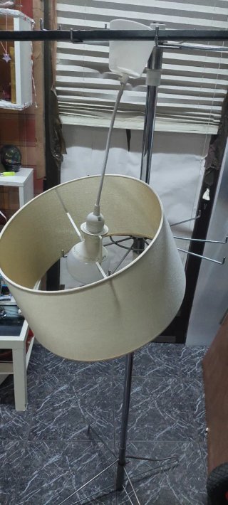 Lámpara colgante cilíndrica beige