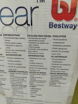 Escalera para piscina desmontable 132 cm Bestway