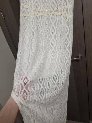 Vestido blanco largo encaje